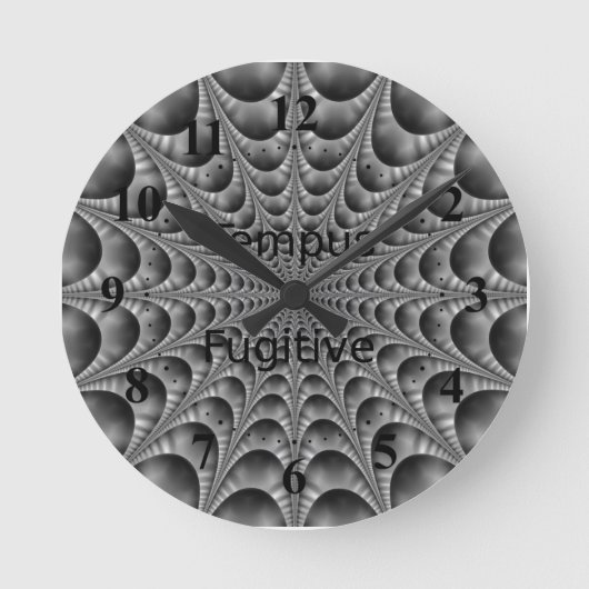 Web in zwart-wit ronde klok (Voorkant)