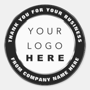 Web met de naam logo Bedankt Silver Black White Cl Ronde Sticker