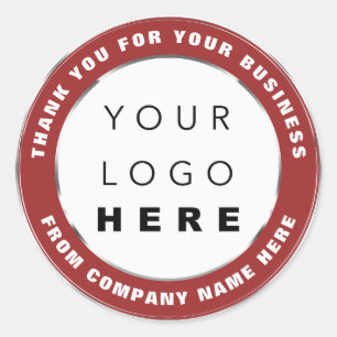 Web met de naam logo Bedankt voor het winkelen van Ronde Sticker