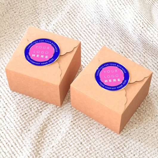 Web met de naam logo Dank u voor goudroze koninkli Ronde Sticker