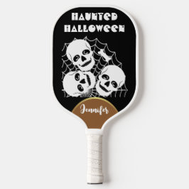 Web met gehakt halloween Spooky Gothic Skull Spide Pickleball Paddle