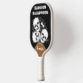 Web met gehakt halloween Spooky Gothic Skull Spide Pickleball Paddle (Links)