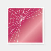 Web met roze en witte mousserende diamant servet (Voorkant)