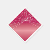 Web met roze en witte mousserende diamant servet (Hoek)