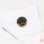 Web Naam logo Bedankt Gold Elegant Ronde Sticker (Envelop)