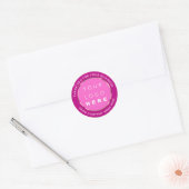 Web Naam logo Bedankt Gold Pink Berry Ronde Sticker (Envelop)