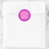 Web Naam logo Bedankt Gold Pink Magenta Ronde Sticker (Tas)