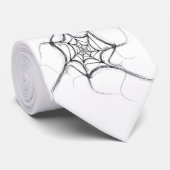 Web Necktie van Black and White Spider Stropdas (Opgerold)