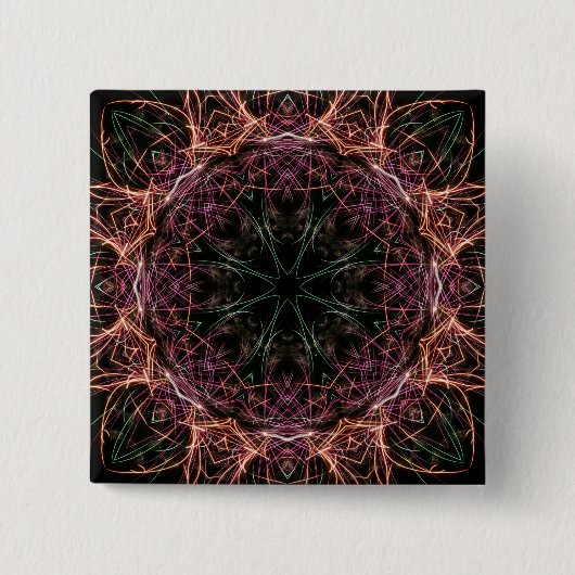 Web of Color Kaleidoscope Button (Voorkant)
