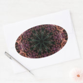 Web of Color Kaleidoscope Oval Sticker (Envelop)