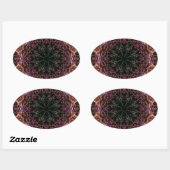 Web of Color Kaleidoscope Oval Sticker (Vel)