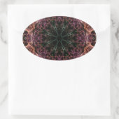 Web of Color Kaleidoscope Oval Sticker (Tas)