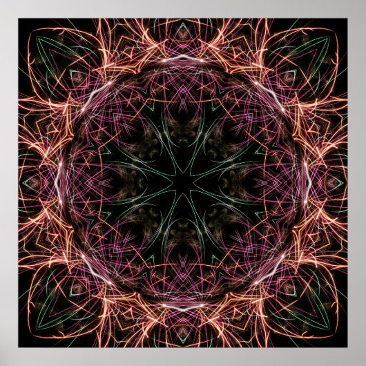 Web of Color Kaleidoscope Poster (Voorkant)