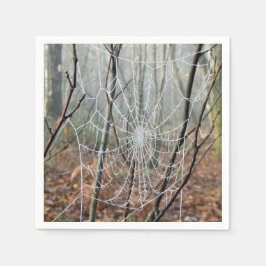 Web of European Garden Spider Paper Napkins Servet