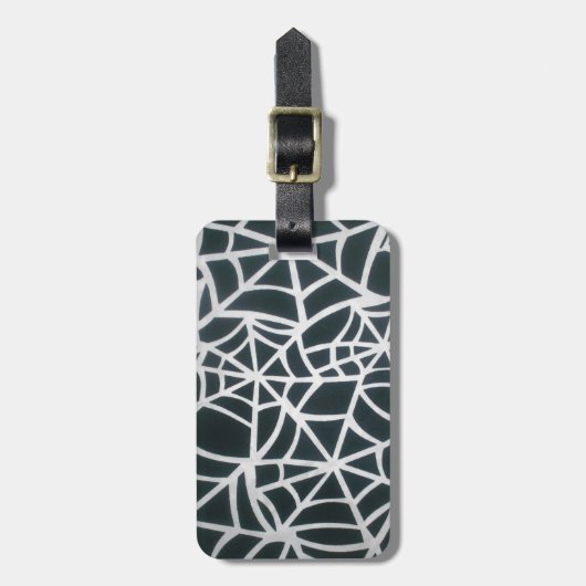 Web of Mystery: Delicate Trap - White Spider Bagagelabel (Voorkant verticaal)