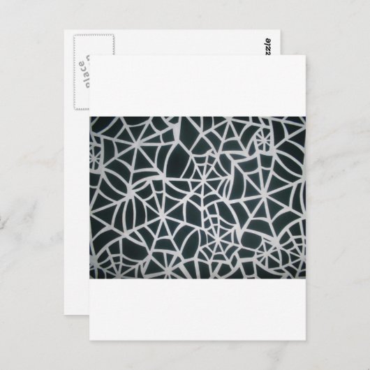 Web of Mystery: Delicate Trap - White Spider Briefkaart (Voorkant / Achterkant)