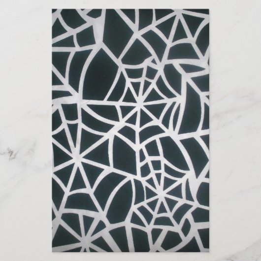 Web of Mystery: Delicate Trap - White Spider Briefpapier (Voorkant)