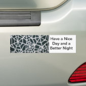 Web of Mystery: Delicate Trap - White Spider Bumpersticker (Op auto)