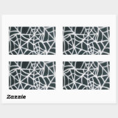 Web of Mystery: Delicate Trap - White Spider Rechthoekige Sticker (Vel)