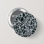 Web of Mystery: Delicate Trap - White Spider Ronde Button 5,7 Cm (Voorkant /achterkant)