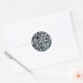 Web of Mystery: Delicate Trap - White Spider Ronde Sticker (Envelop)