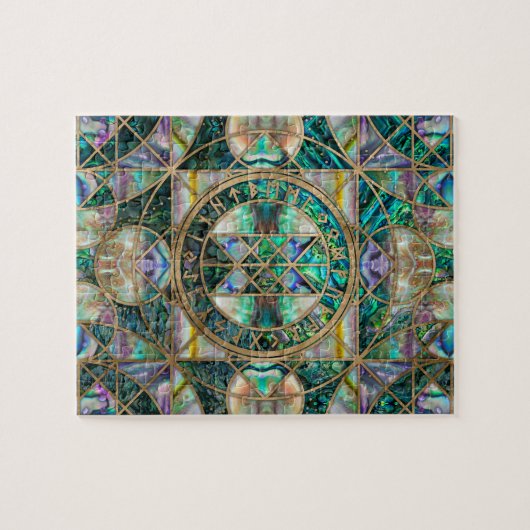 Web of Wyrd The Matrix of Fate-Abalone Shell Legpuzzel (Horizontaal)