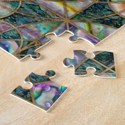 Web of Wyrd The Matrix of Fate-Abalone Shell Legpuzzel (Zijkant)