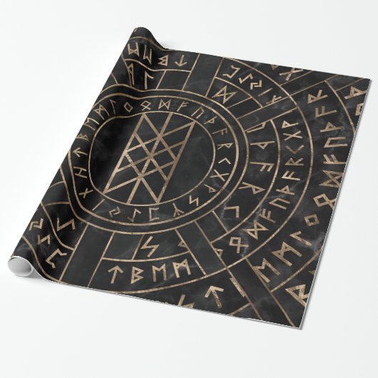 Web of Wyrd The Matrix of Fate - Marble and gold Cadeaupapier (Uitgerold)