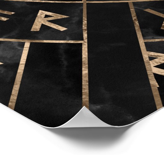 Web of Wyrd The Matrix of Fate - Marble and gold Poster (Hoek)