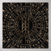 Web of Wyrd The Matrix of Fate - Marble and gold Poster (Voorkant)
