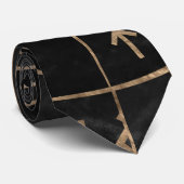 Web of Wyrd The Matrix of Fate - Marble and gold Stropdas (Opgerold)