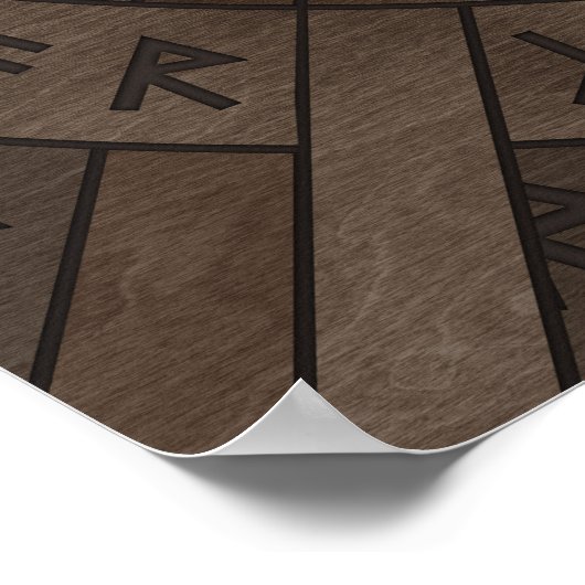 Web of Wyrd The Matrix of Fate- Wooden Texture Poster (Hoek)