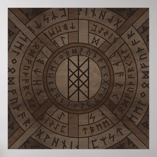 Web of Wyrd The Matrix of Fate- Wooden Texture Poster (Voorkant)