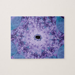 Web   Paarse en blauwe fractale kunst Legpuzzel