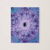 Web | Paarse en blauwe fractale kunst Legpuzzel (Verticaal)