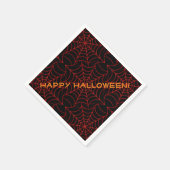 Web Pattern Napkins Black & Oranje Spider Servetten (Hoek)