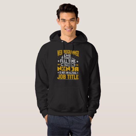 Web Programmer Job Title Web Developer Hoodie (Voorkant volledig)