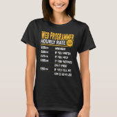 Web Programmer Uourly Rate Web Developer Coder T-shirt (Voorkant)