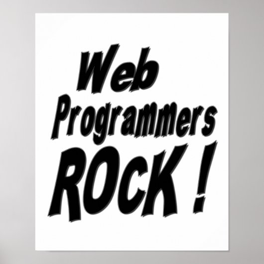 Web Programmers Rock! Poster afdrukken (Voorkant)