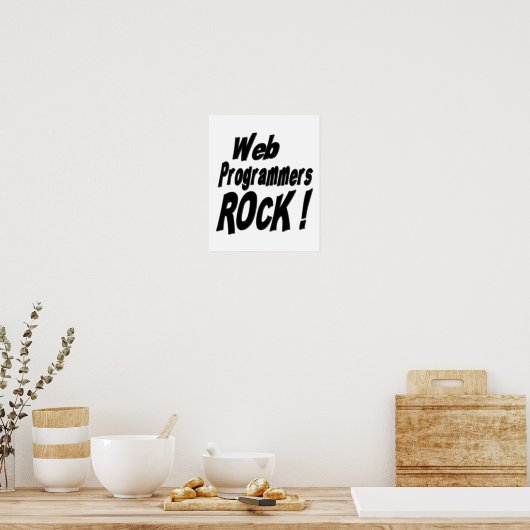 Web Programmers Rock! Poster afdrukken (Keuken)