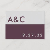 Web QR-code Paarse plum & Grey Wedding Informatiekaartje (Achterkant)