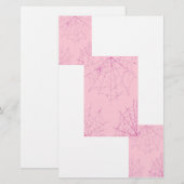 Web Roze pastel spider Briefpapier (Voorkant / Achterkant)