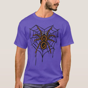 Web Spider Halloween Costumes Funny Tarantula Hall T-shirt