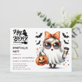 web | spookvleermuizen | Halloween verjaardagsuitn Kaart (Staand voorkant)