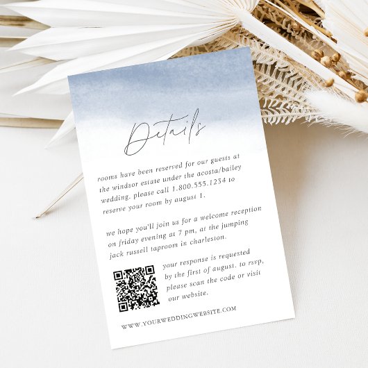 Web Tide Wedding Details QR Code Informatiekaartje