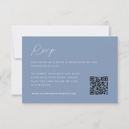Web Tide Wedding QR-code RSVP Kaartje (Voorkant)