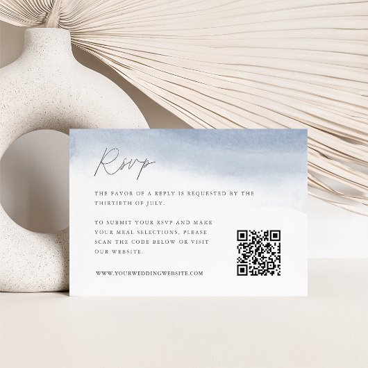 Web Tide Wedding QR-code RSVP Kaartje