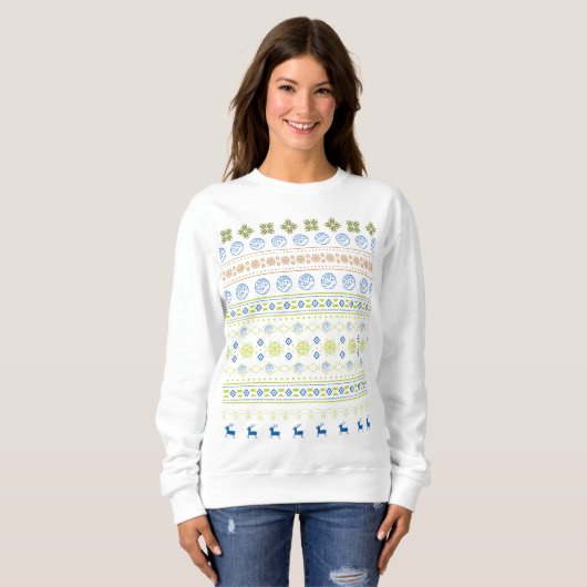WEB-USA Dames Vakantie Sweatshirt (Voorkant volledig)