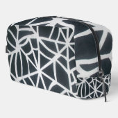 Web van Stijl: Witte en Zwarte Spiderweb Print Bag Toilettasje (Rechterhoek)