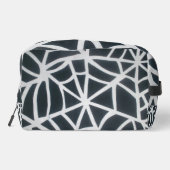 Web van Stijl: Witte en Zwarte Spiderweb Print Bag Toilettasje (Achterkant)